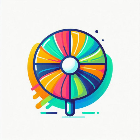 Colorful pinwheel icon. Vector illustration. Pinwheel logo.のイラスト素材