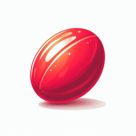 Illustration of a red pill on a white background, vector illustrationのイラスト素材