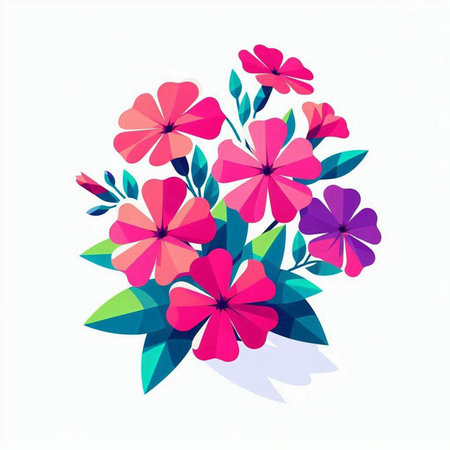 Abstract floral background with colorful flowers. Vector illustration. Eps 10.のイラスト素材
