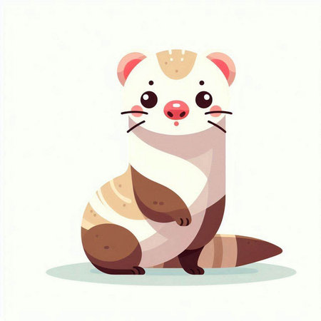 Cute raccoon cartoon vector illustration. Cute raccoon character.のイラスト素材