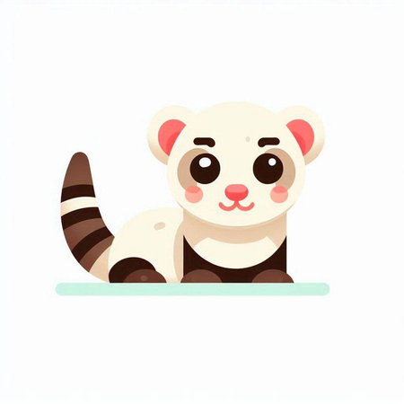 Cute cartoon panda vector illustration isolated on a white background.のイラスト素材
