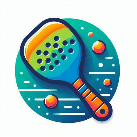 Tennis racket and ball on a white background. Vector illustration.のイラスト素材