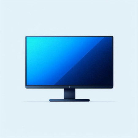 Highly rendering of a modern computer monitor isolated on white background.のイラスト素材