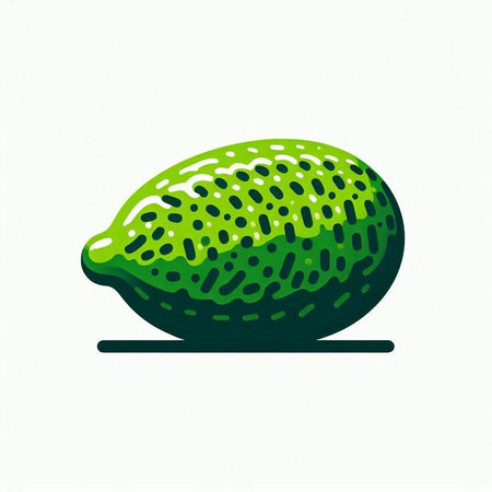 Illustration of lime isolated on a white background. Vector illustration.のイラスト素材