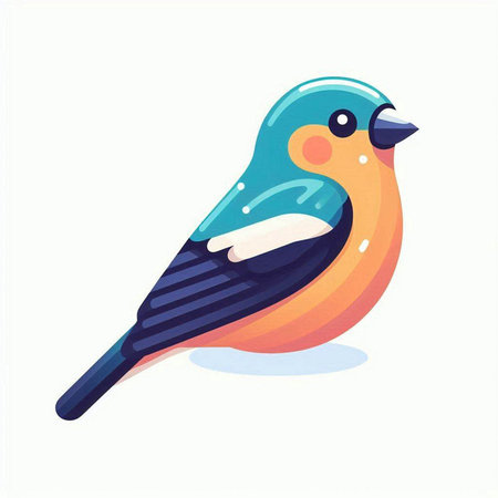 Vector illustration of a cute bullfinch on a white background.のイラスト素材