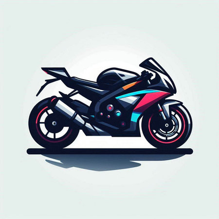 motorcycle, vector illustration, eps10, contains transparencyのイラスト素材