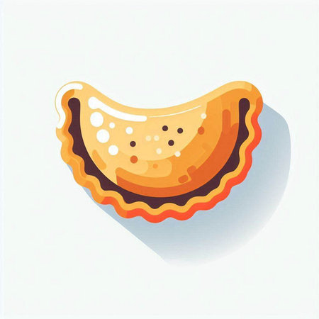 Illustration of a piece of pumpkin pie on a white background.のイラスト素材