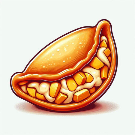 Vector illustration of a chocolate candy in the form of a shell.のイラスト素材