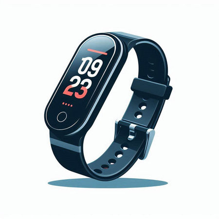 Fitness tracker. Isolated on white background. Vector illustration.のイラスト素材