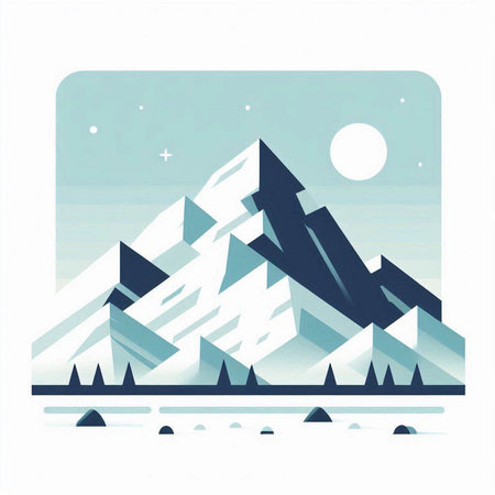 Vector illustration of pyramids in the desert. Landscape with mountains.のイラスト素材