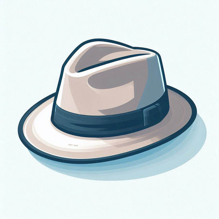 Illustration of a hat on a white background, vector illustration.のイラスト素材
