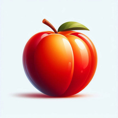 Piece of ripe plum on white background, 3d illustration.のイラスト素材