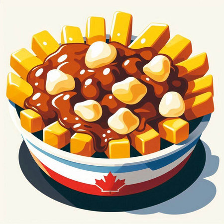 Illustration of a bowl of hot chocolate with a maple leaf.のイラスト素材