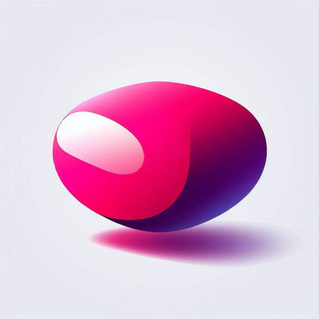Colorful 3d sphere with shadow on white background. Vector illustration.のイラスト素材