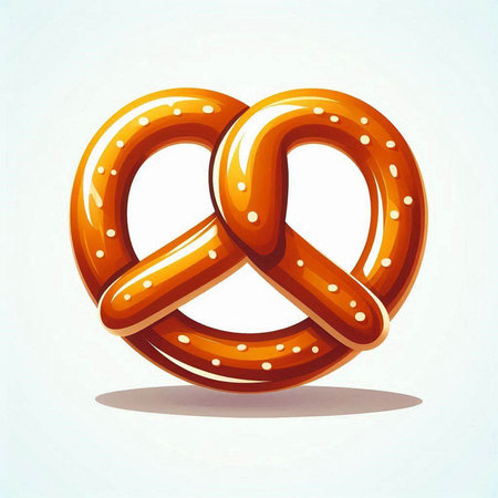 Pretzels isolated on a white background. Vector illustration.のイラスト素材
