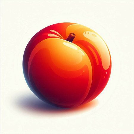 Red apple on a white background. Vector illustration. Eps 10.のイラスト素材