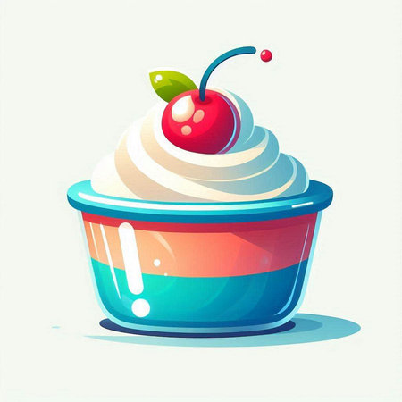 Colorful winter jacket isolated on white background. Cartoon style vector illustration.のイラスト素材