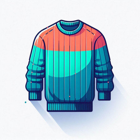Hockey jersey. Vector illustration of a blue sweater on a white background.のイラスト素材