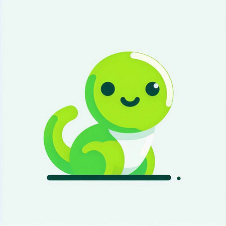 Cute green cartoon frog on a light background. Vector illustration.のイラスト素材