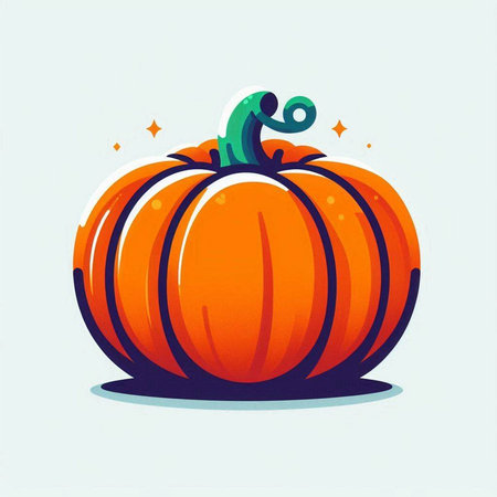 Pumpkin. Vector illustration in cartoon style on a light background.のイラスト素材