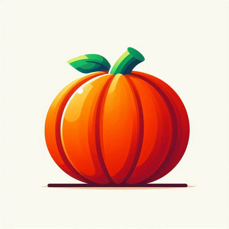 Pumpkin vector illustration isolated on the white background. Cartoon style.のイラスト素材