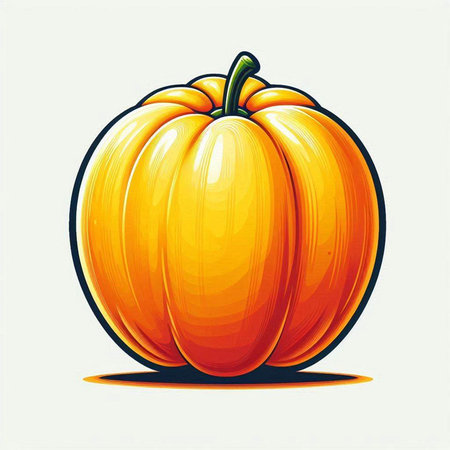 Pumpkin on a white background. Vector illustration for your designのイラスト素材