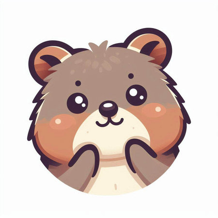 Cute cartoon hamster. Vector illustration isolated on white background.のイラスト素材