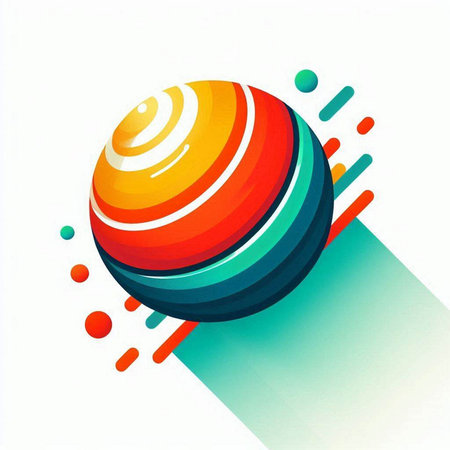 abstract colorful 3d sphere on a white background. vector illustrationのイラスト素材