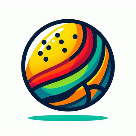 Colorful bowling ball on a white background. Vector design element.のイラスト素材