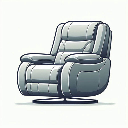 Comfortable armchair isolated on a white background. Vector illustration.のイラスト素材