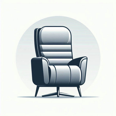 Armchair on a white background. Vector illustration. Eps 10.のイラスト素材