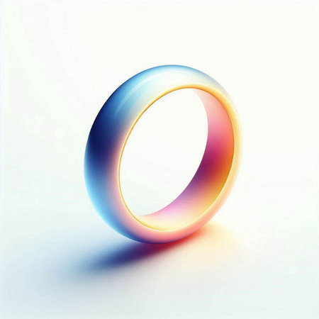 Wedding ring on a white background. 3D illustration.のイラスト素材