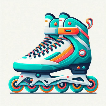 Roller skates isolated on a white background. Vector illustration.のイラスト素材
