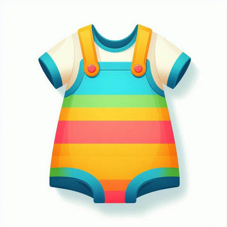 Baby clothes on a white background. Vector illustration. Eps 10.のイラスト素材