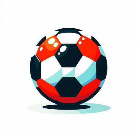 Soccer ball. Vector illustration. Isolated on white background.のイラスト素材