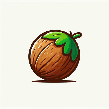Illustration of a coconuts icon isolated on white background.のイラスト素材