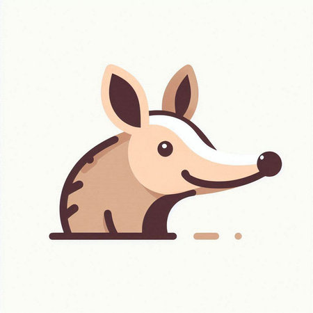 Cute hand drawn doodle animal character. Vector illustration.のイラスト素材