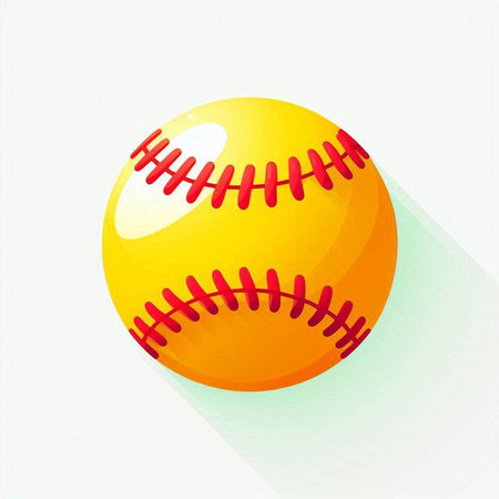 baseball ball on white background, vector illustration, eps10のイラスト素材