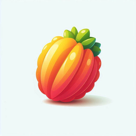 Pumpkin on a white background. Vector illustration of a fruit.のイラスト素材
