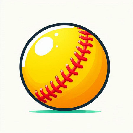 Baseball ball on white background. Vector illustration. Eps 10.のイラスト素材