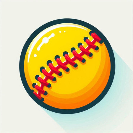Baseball ball icon, vector illustration. Flat design style with long shadowのイラスト素材