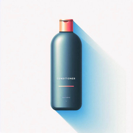 Mockup of a cosmetic bottle on a light background. 3d illustrationのイラスト素材