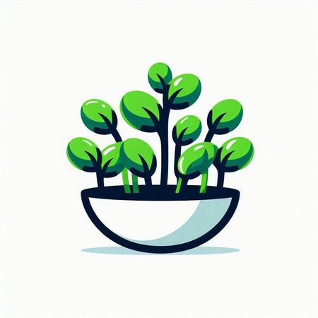 Plant in a pot on a white background. Vector illustration.のイラスト素材