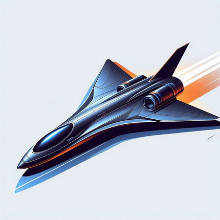 futuristic fighter jet vector illustration in grunge and retro styleのイラスト素材