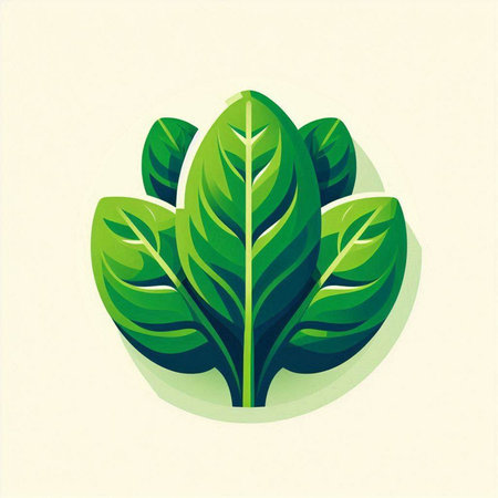 Leaf icon. Vector illustration of green leaf. Flat style.のイラスト素材