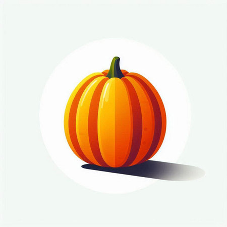 Pumpkin on white background. Vector illustration. Eps 10.のイラスト素材