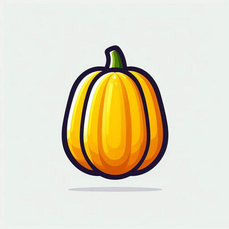 Pumpkin vector illustration on white background. Vector illustration of pumpkin.のイラスト素材