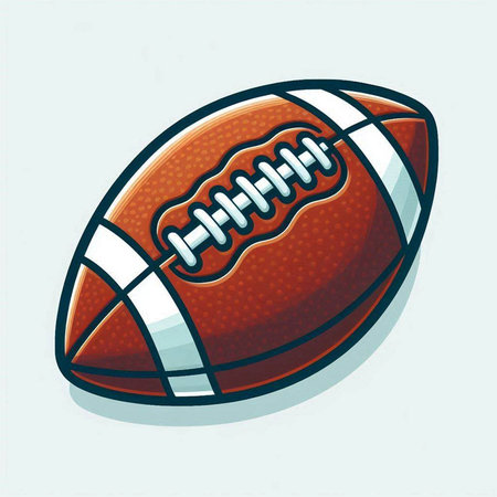 American football ball isolated on white background. Vector illustration. Eps 10.のイラスト素材