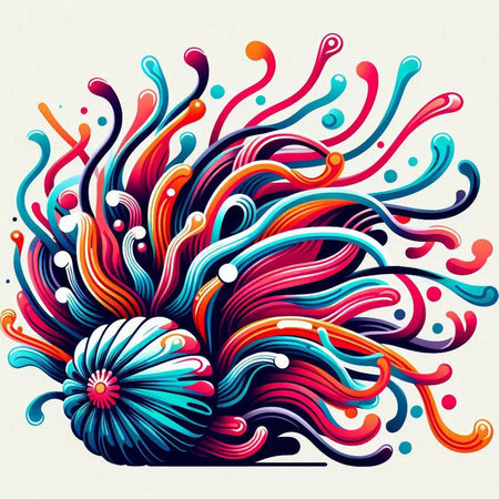 Colorful abstract background with waves. Vector illustration. Eps 10.のイラスト素材