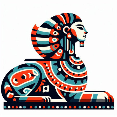 Egyptian pharaohs on a white background. Vector illustration.のイラスト素材
